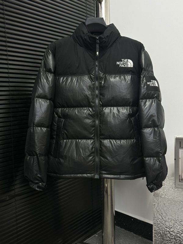 Luxury The North Face Down Jacket White Nylon Plaid Style