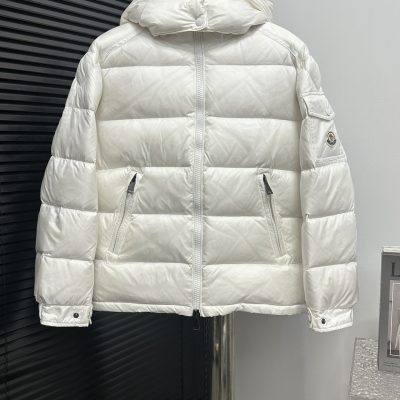 Premium Misleading Down Jacket White Nylon Classic Style