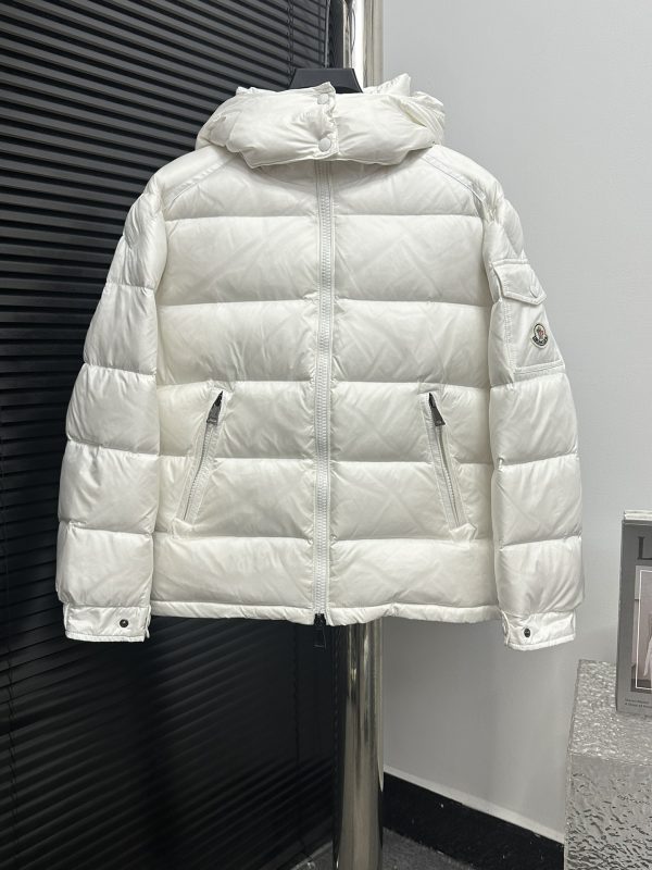 Premium Misleading Down Jacket White Nylon Classic Style