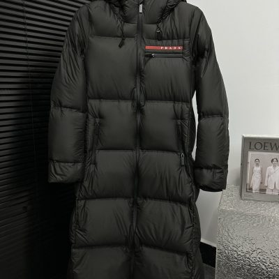 High Quality Prada Down Jackets Red Nylon Classic Collection