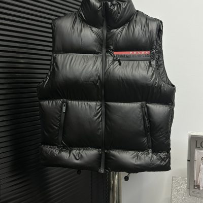 Premium Quality Prada Down Jackets Red Nylon Classic Luxury