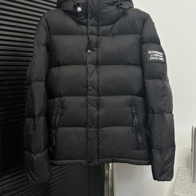 Premium Quality Burberry Down Jackets Black Vintage Luxury