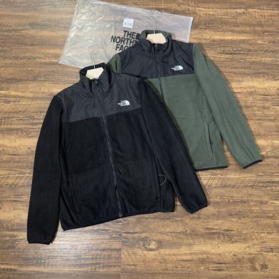 Luxury The North Face Coat Black Fleece Patchwork Style