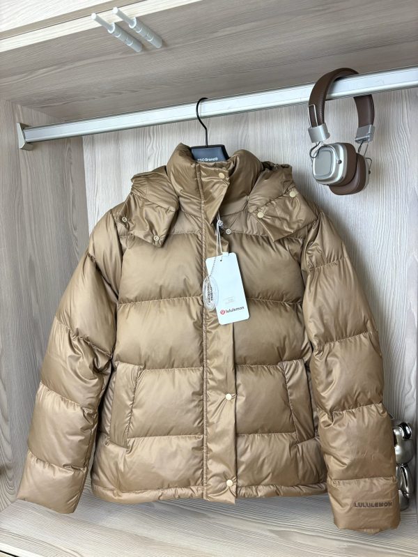 Premium Quality Lululemon Down Jackets White Fleece Solid Collection