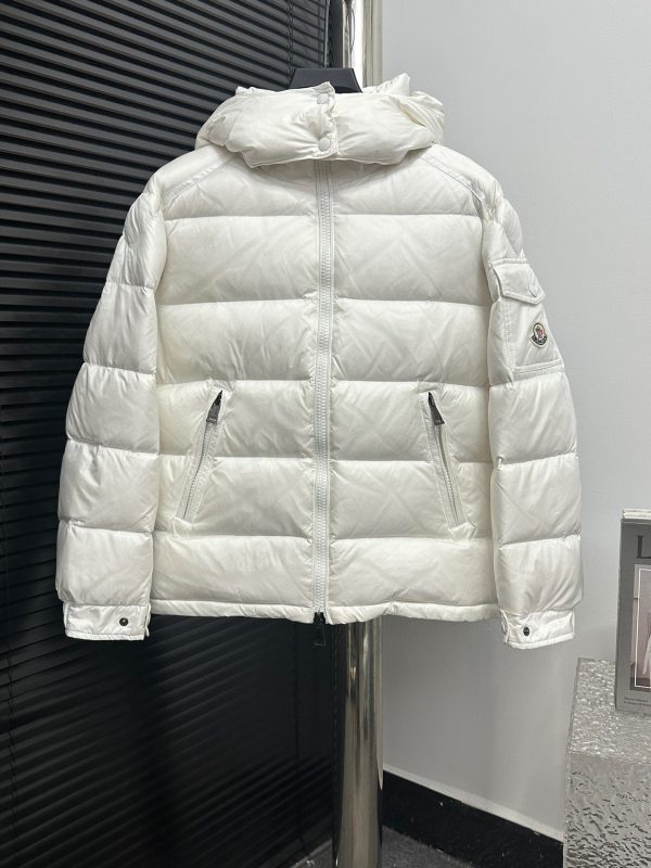 Premium Quality Misleading Down Jacket White Nylon Classic Style