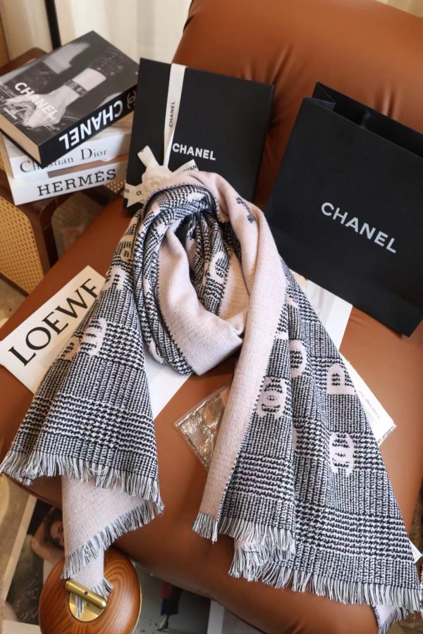 High Quality Chanel Scarf Cashmere Jacquard Luxury