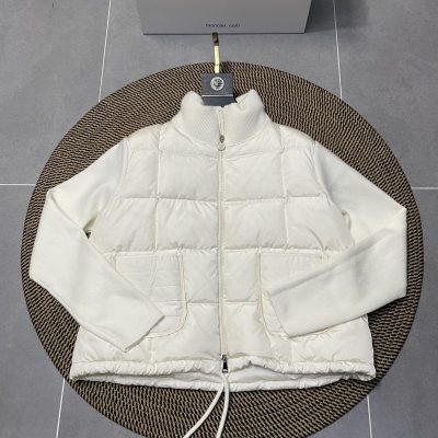 Best Selling Moncler Down Jacket Black Knit Patchwork Luxury