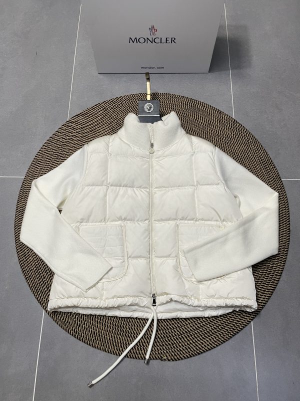 Best Selling Moncler Down Jacket Black Knit Patchwork Luxury