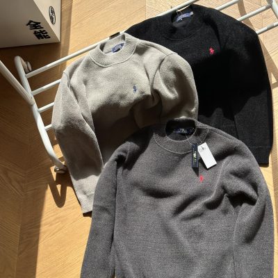 Luxury Ralph Lauren Sweater Black Fleece Classic Collection