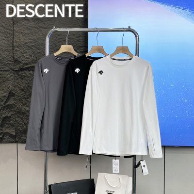 Best Selling Descente Long Sleeves Black Logo Style