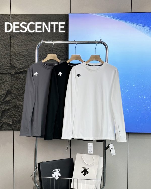 Best Selling Descente Long Sleeves Black Logo Style