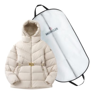 High Quality Moncler Down Jackets White Nylon Stripe Luxury