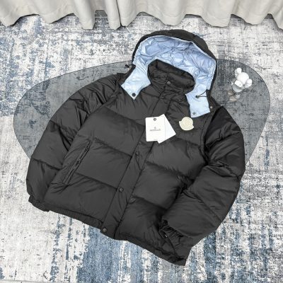 Premium Moncler Coats Black Nylon Modern Collection