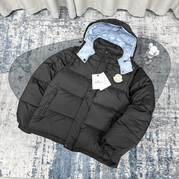 Premium Moncler Coats Black Nylon Modern Collection
