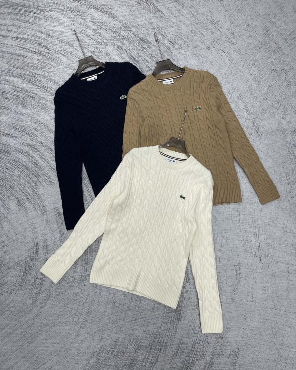 High Quality Lacoste Sweater Navy Knit Sporty Luxury