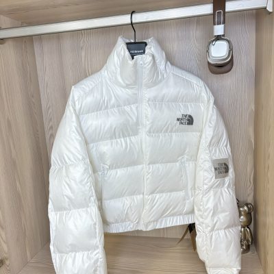 High Quality The North Face Down Jackets White Embroidered Luxury