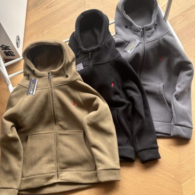 Best Selling Ralph Lauren Jackets Black Fleece Retro Style
