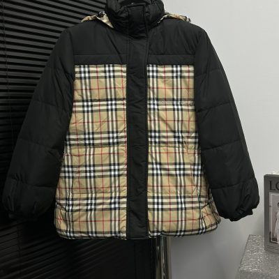 Luxury Burberry Down Jacket White Nylon Classic Collection