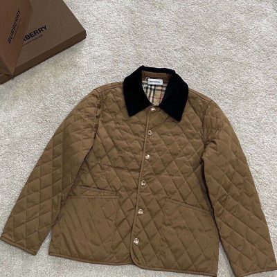 Premium Burberry Down Jacket Black Polyester Collection