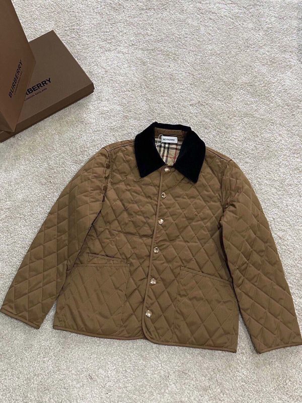 Premium Burberry Down Jacket Black Polyester Collection