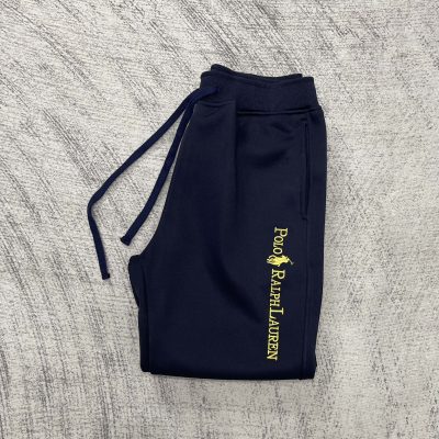 Premium Quality Ralph Lauren Sweatpants Navy Logo Luxury
