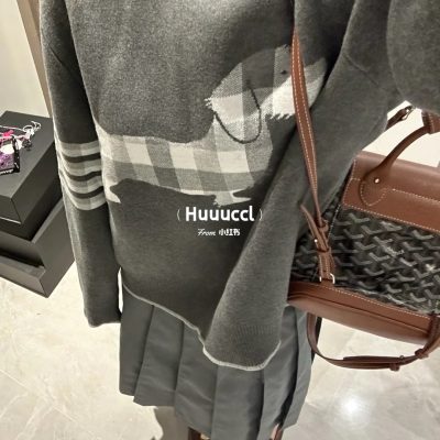Best Selling Thom Browne Sweater Red Wool Classic Collection