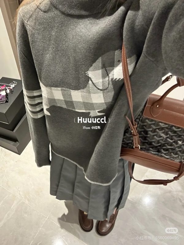 Best Selling Thom Browne Sweater Red Wool Classic Collection