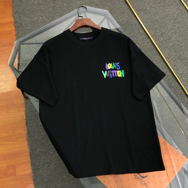 Luxury Louis Vuitton Short Sleeves Cotton Logo Luxury