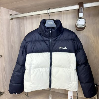 Best Selling Fila Down Jackets White Patchwork Luxury