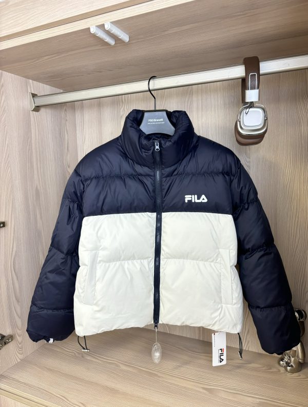 Best Selling Fila Down Jackets White Patchwork Luxury