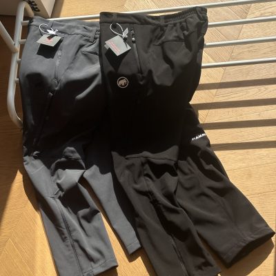 Luxury Mammut Trousers Black Fleece Logo Luxury
