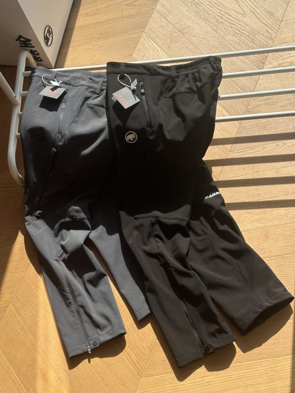 Luxury Mammut Trousers Black Fleece Logo Luxury
