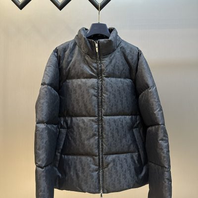 Premium Dior Down Jackets White Print Style