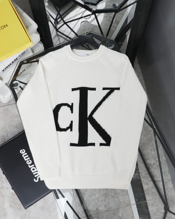 Best Selling Calvin Klein Sweaters Black Knit Logo Style