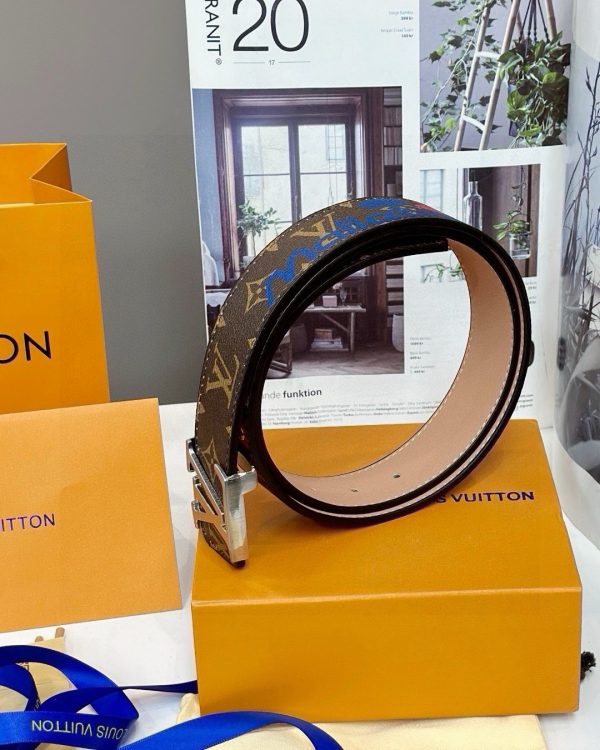 Premium Quality Louis Vuitton Belts Brown Leather Logo Style