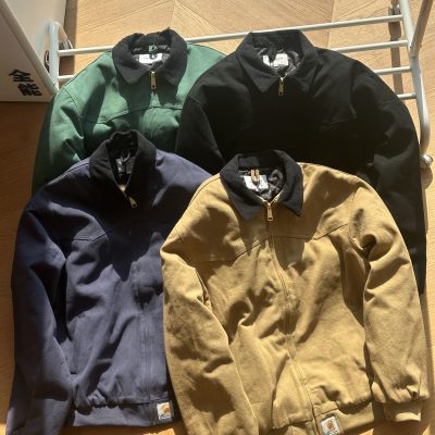 Best Selling Carhartt Jackets Black Cotton Solid Collection