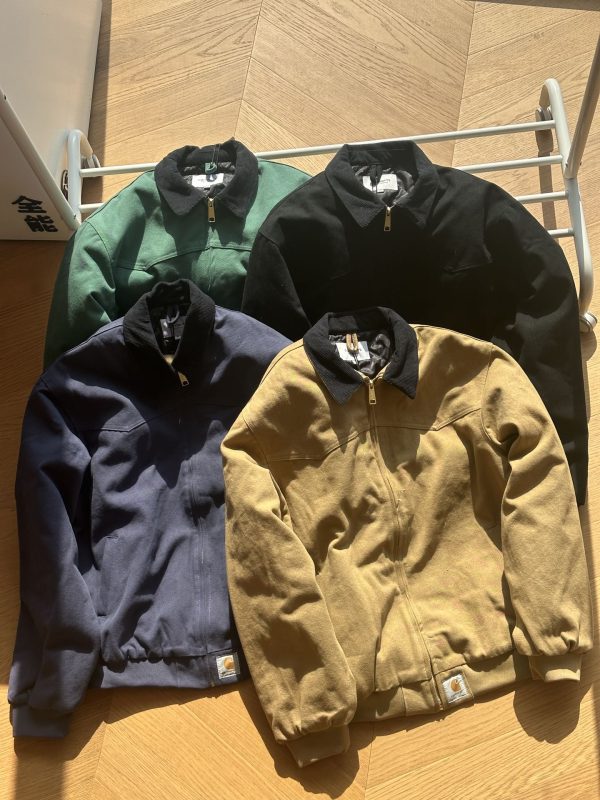 Best Selling Carhartt Jackets Black Cotton Solid Collection