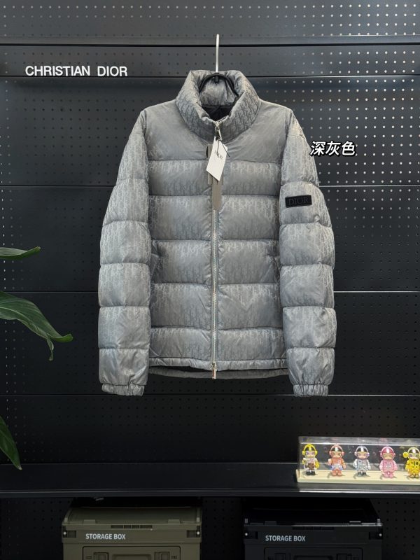 High Quality Dior Jackets Gray Satin Jacquard Luxury