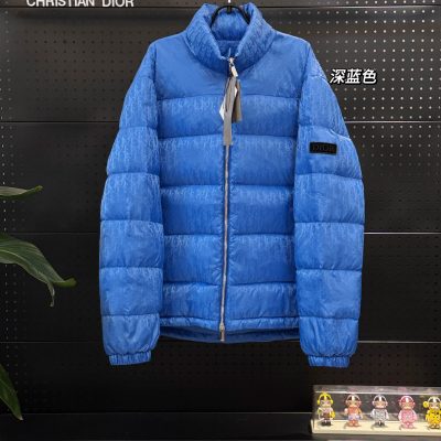 Luxury Dior Jackets Blue Satin Jacquard Luxury