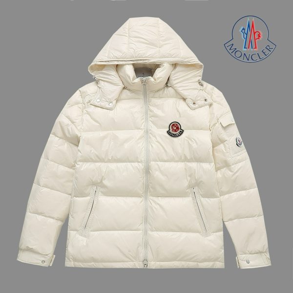 Luxury Moncler Down Jacket White Nylon Breathable Luxury
