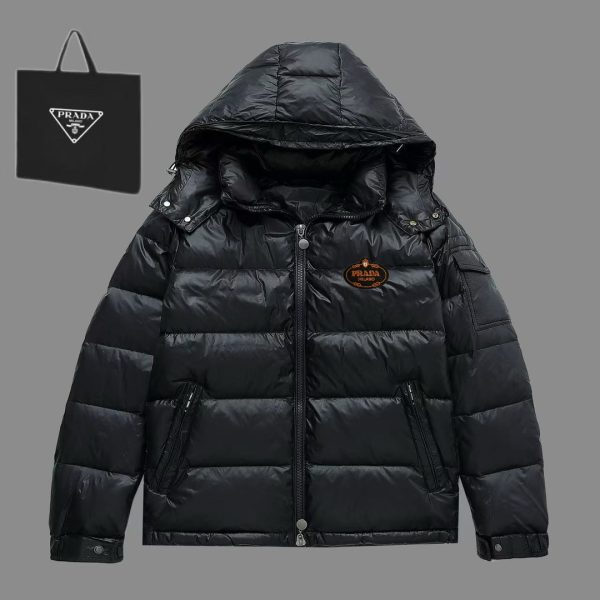 Premium Quality Prada Down Jacket White Nylon Breathable Luxury