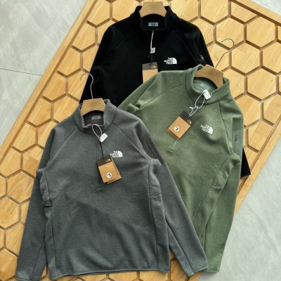 Premium Quality The North Face Sweatshirts Gray Fleece Breathable Style