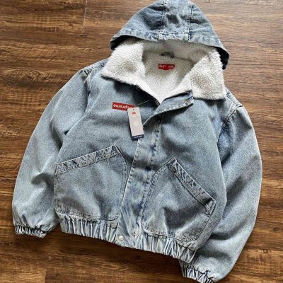 Premium Quality Supreme Jackets Blue Denim Solid Luxury