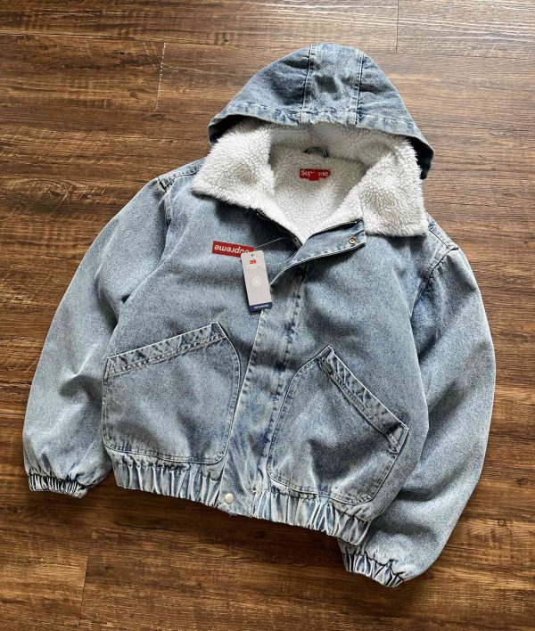 Premium Quality Supreme Jackets Blue Denim Solid Luxury