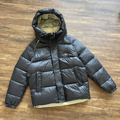 High Quality Prada Down Jackets White Polyester Logo Collection