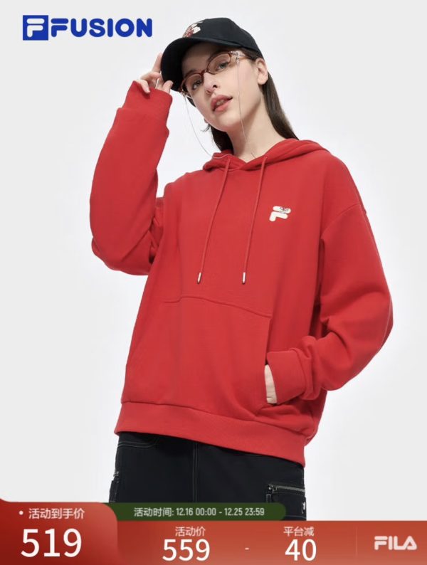 Luxury Fila Sweatshirts Silver Fleece Casual Collection