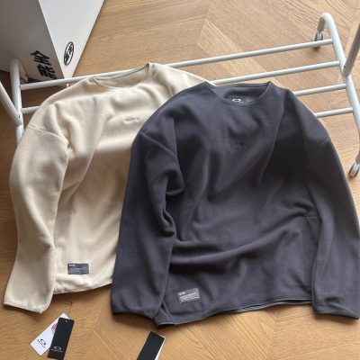 Premium Quality Oakley Sweatshirts Gray Fleece Embroidery Luxury