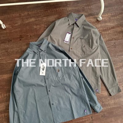 Premium Quality The North Face Long Sleeves Purple Cotton Embroidered Style
