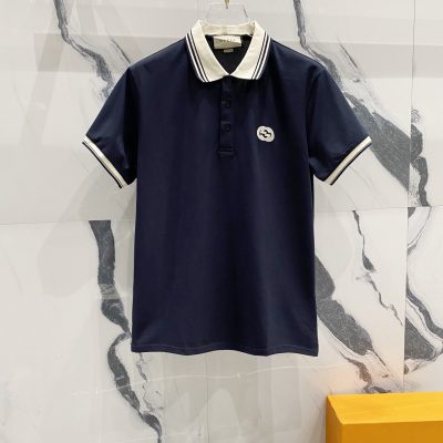 Luxury Gucci Polo Shirt Blue Striped Style
