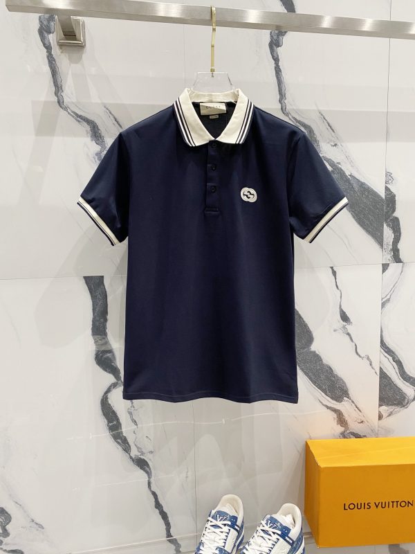 Luxury Gucci Polo Shirt Blue Striped Style